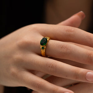 JADE - bague en or 18K