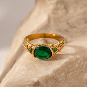 JADE - bague en or 18K