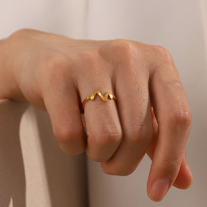 HEARTBEAT - bague en or 18K