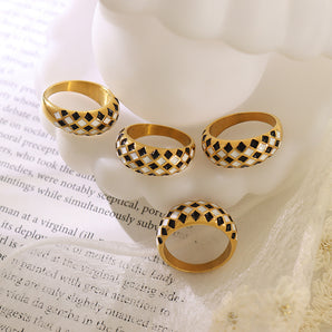 DOMINO - bague en or 18K