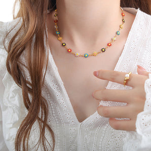 FLORA - ensemble de collier et bracelet en or 18K