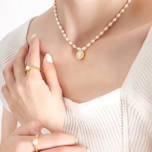 PERLE - pendentif en or 18K avec perles
